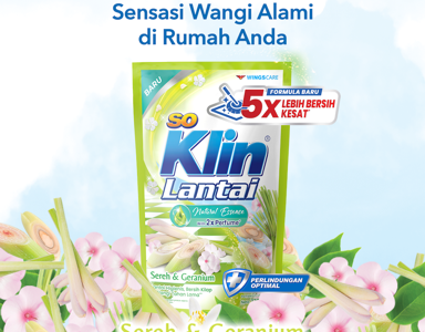 SoKlin Pembersih Lantai Sereh & Geranium
