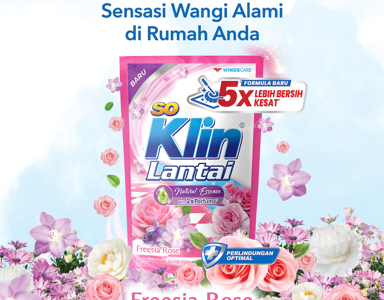 SoKlin Pembersih Lantai Freesia Rose