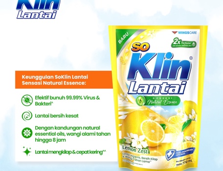 SoKlin Pembersih Lantai Lemon Zest