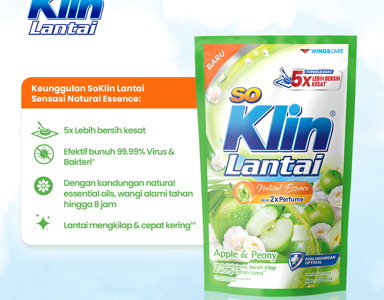 SoKlin Pembersih Lantai Apple & Peony